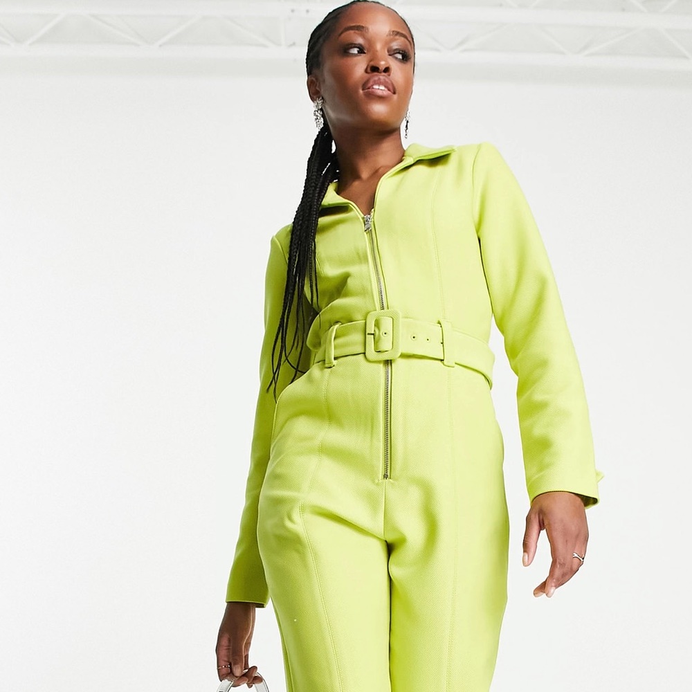Brand new &Other Stories belted jumpsuit in lime green